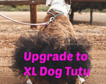 Upgrade voor hondentutu: upgrade naar een XL hondentutu OF voeg een gesp toe aan de tailleband