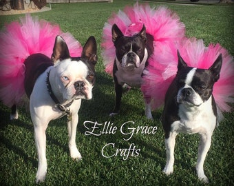 READY TO SHIP Dog Tutu:  Pink Mix (Fuchsia Pink, Hot Pink, & Baby Pink) Dog Tutu - Small, Medium, Large