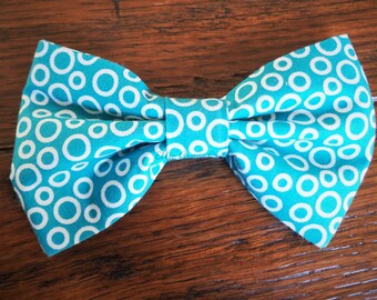 Dog Bow Tie:  Turquoise Blue Dog Bow Tie - Spring & Summer Bow Tie