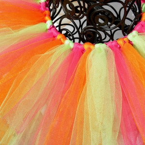 SOFORT LIEFERBAR Hund Tutu: Rainbow Sorbet Hund Tutu - Pink, Orange, Limette - Klein, Mittel, Groß