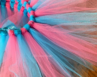 READY TO SHIP Dog Tutu:  Pink & Turquoise  Small, Medium, Large Dog Tutu - Birthday Dog Tutu