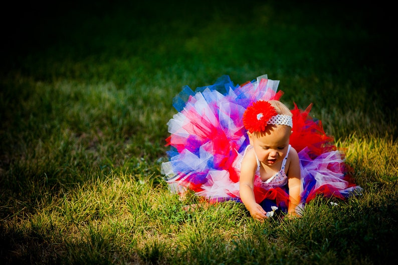 4th of July Baby Tutu: RED, WHITE, & BLUE Patriotic Independence Day Tutu Military Homecoming Tutu image 5