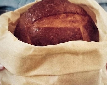 Handmade Beeswax Bread Storage Bag – Reusable Natural Cotton – Keeps Bread Fresh Longer – Eco Friendly Kitchen Gift