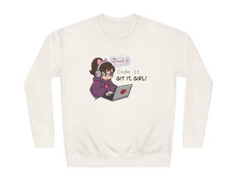 Girl Coder Crewneck Sweatshirt | Code It, Git It, Girl!
