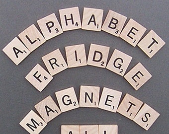 Scrabble Alphabet Refrigerator Magnets . . . All Grown Up - Learning Toy, Kid's toy, Educational Toy