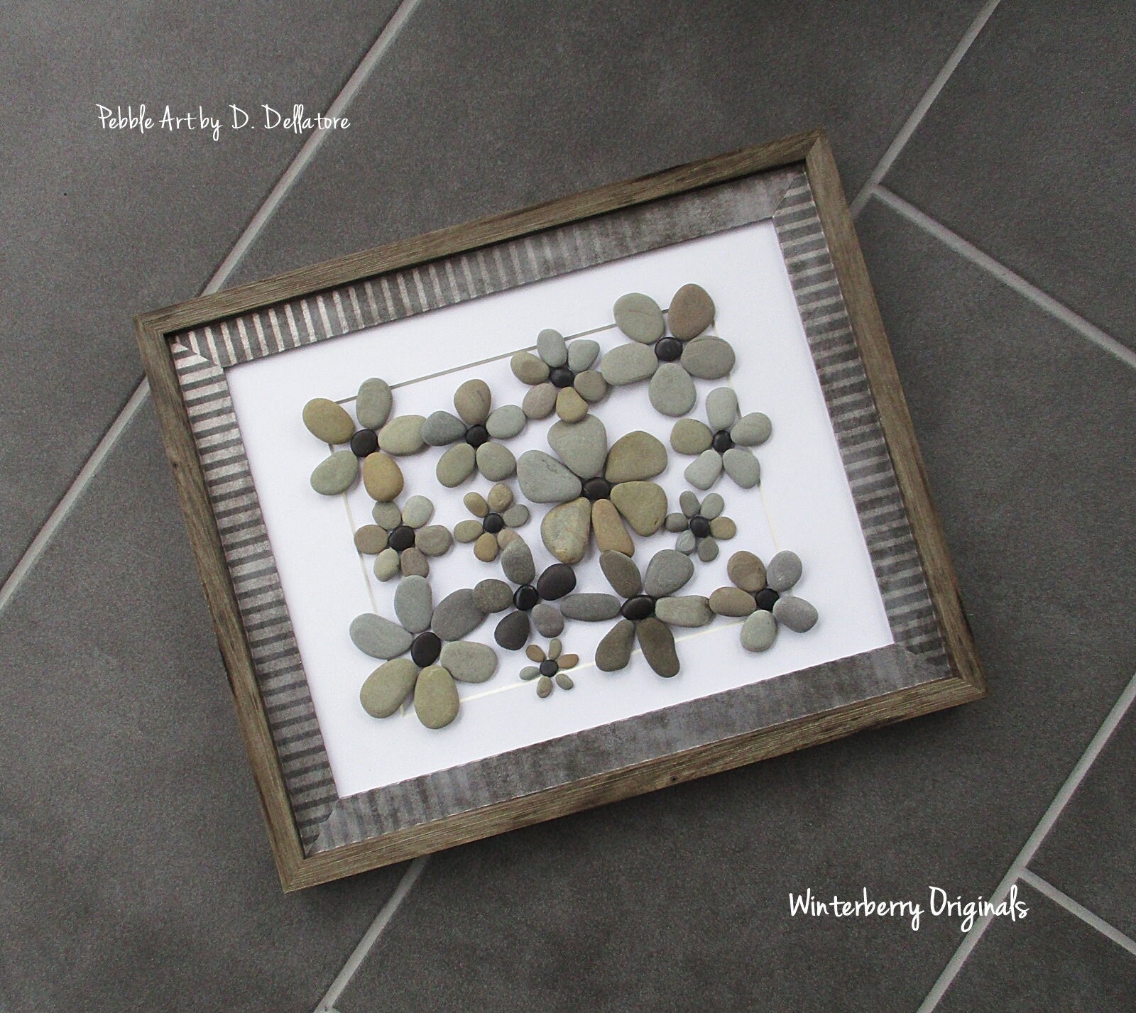 Pebble Art Grandes Marguerites