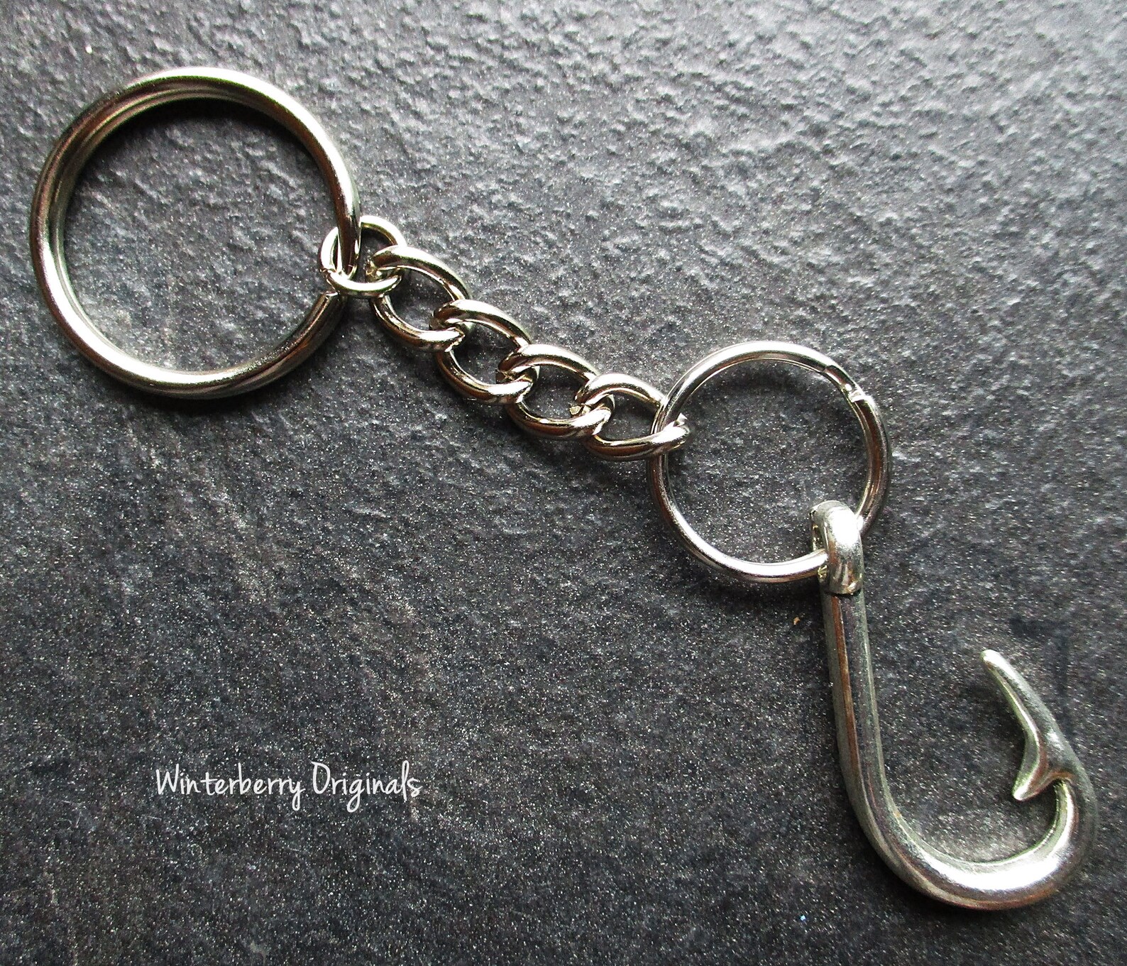 Fish Hook Keychain Key Ring Gift for Fisherman Sportsman Etsy