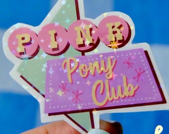 Pegatina holográfica de estrella del Pink Pony Club – Inspirada en Chappell