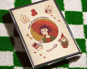 Lámina ilustrada de Amelie Poulain – Lámina decorativa para pared (formato A4)