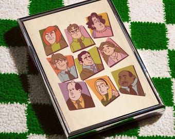 Lámina con ilustración de un personaje de la serie The Office – Cuadro decorativo tamaño A4