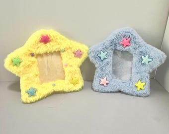 Starfish Plush Card Holder – PVC Pocket for Kpop Photocards & IDs, Cute Sea Animal ID Holder, Kawaii Gift for Fans