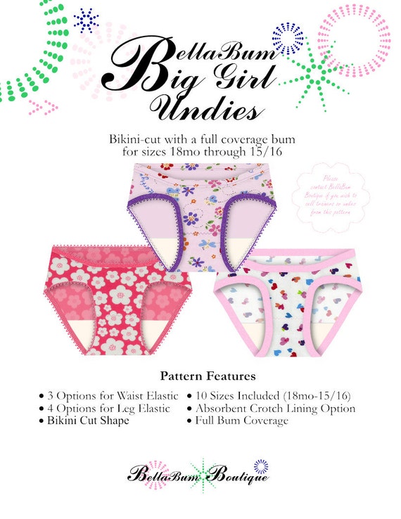 Big Girl Undies PDF Pattern 