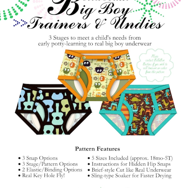 Big Boy Trainers and Undies PDF Pattern