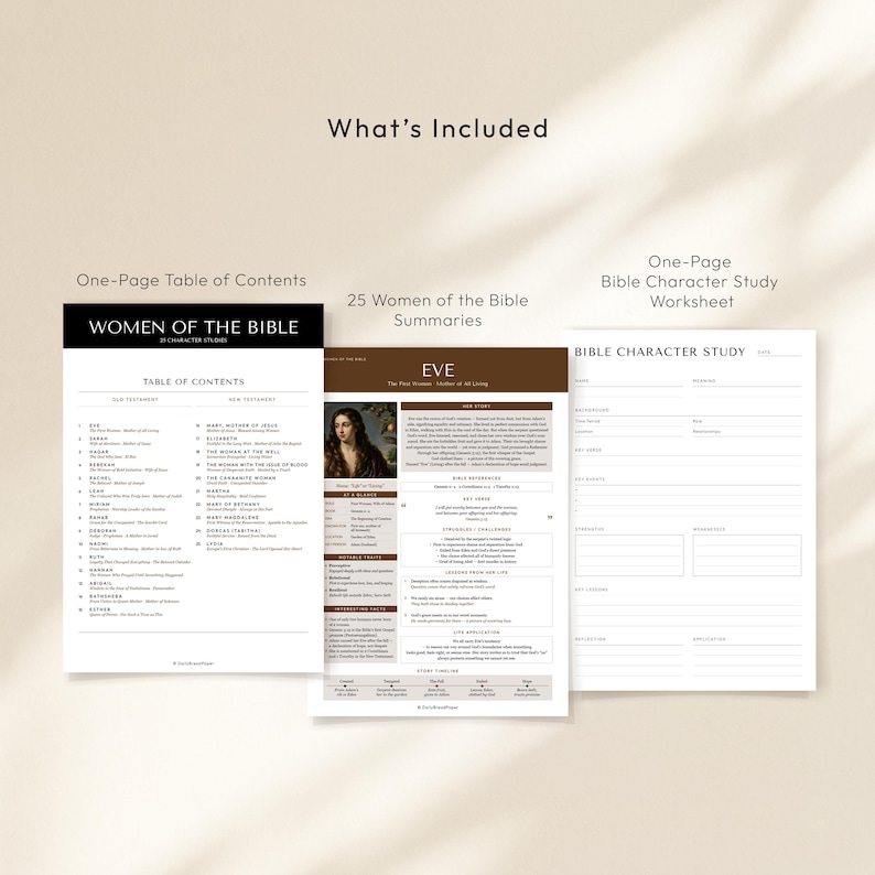 Women of the Bible Study Guide, Printable Workbook for Women, Bible ...