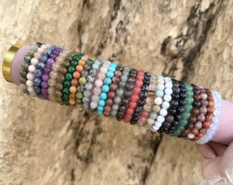Handgefertigtes Kristallperlen Armband mit einzigartigen Heilsteinen - natürliche Energie und positive Vibes