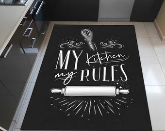 Kitchen Carpets, Non-Slip Kitchen Mat, Washable Non-Slip Kitchen Rug, Vibrant Colors Kitchen Rug, Home Decor Carpet, Home Gift, Kitchen Rug