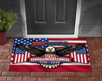 250 Years of the United States Doormat, Patriotic Eagle Welcome Mat, 1776–2026 Liberty Home Decor, America 250 Anniversary,Independence Gift
