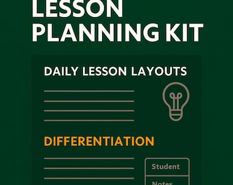 Editable Weekly Teacher Lesson Planning Template | Printable Planner for Educators | Lesson Plan Organizer