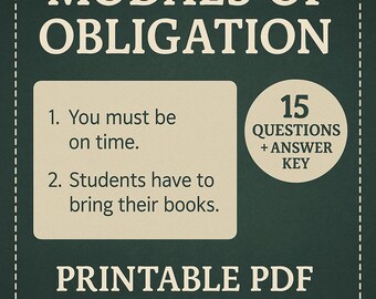 ESL Modals of Obligation Worksheet | Must, Have To, Should (PDF + Editable Word Doc)