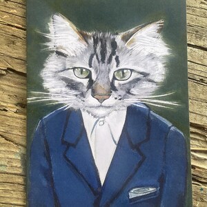 Alan - Wenskaart - blanco binnenkant - Cats In Clothes