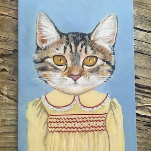 Margaret - Wenskaart - blanco binnenkant - Cats In Clothes