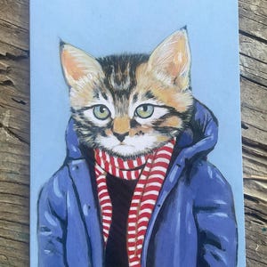 Brewster - Wenskaart - blanco binnenkant - Cats In Clothes