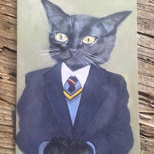 George - Wenskaart - blanco binnenkant - Cats In Clothes