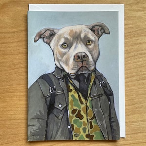 Jake - Grußkarte - Blanko innen - Hunde in Kleidung