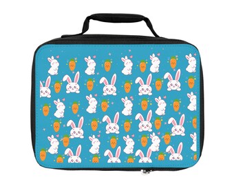 Niedliches Häschen und Karotte Lunch Bag | Kinder Lunchbox