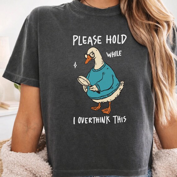 Detective Goose Comfort Colors® Boxy Tee, Silly Goose Shirt, Funny Goose Graphic T-Shirt, Mystery Lover Gift, Quirky Animal Tee