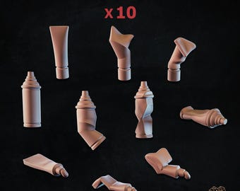 10x Aerosoler och Tuber Set (3D-utskrivet) - Zabavka Workshop | BASING BITS