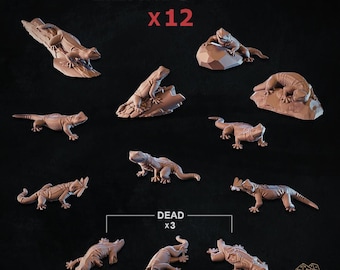 12x Ödlor Set (3D-utskrivet) - Zabavka Workshop | BASING BITS