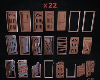 22x Dörrset (3D-utskrivet) - Zabavka Workshop | BASING BITS
