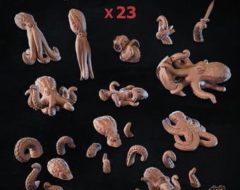 23x Bläckfiskset (3D-utskrivet) - Zabavka Workshop | BASBITAR