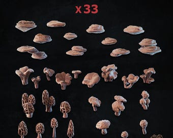 33x Svampset (3D-utskrivet) - Zabavka Workshop | BASING BITS
