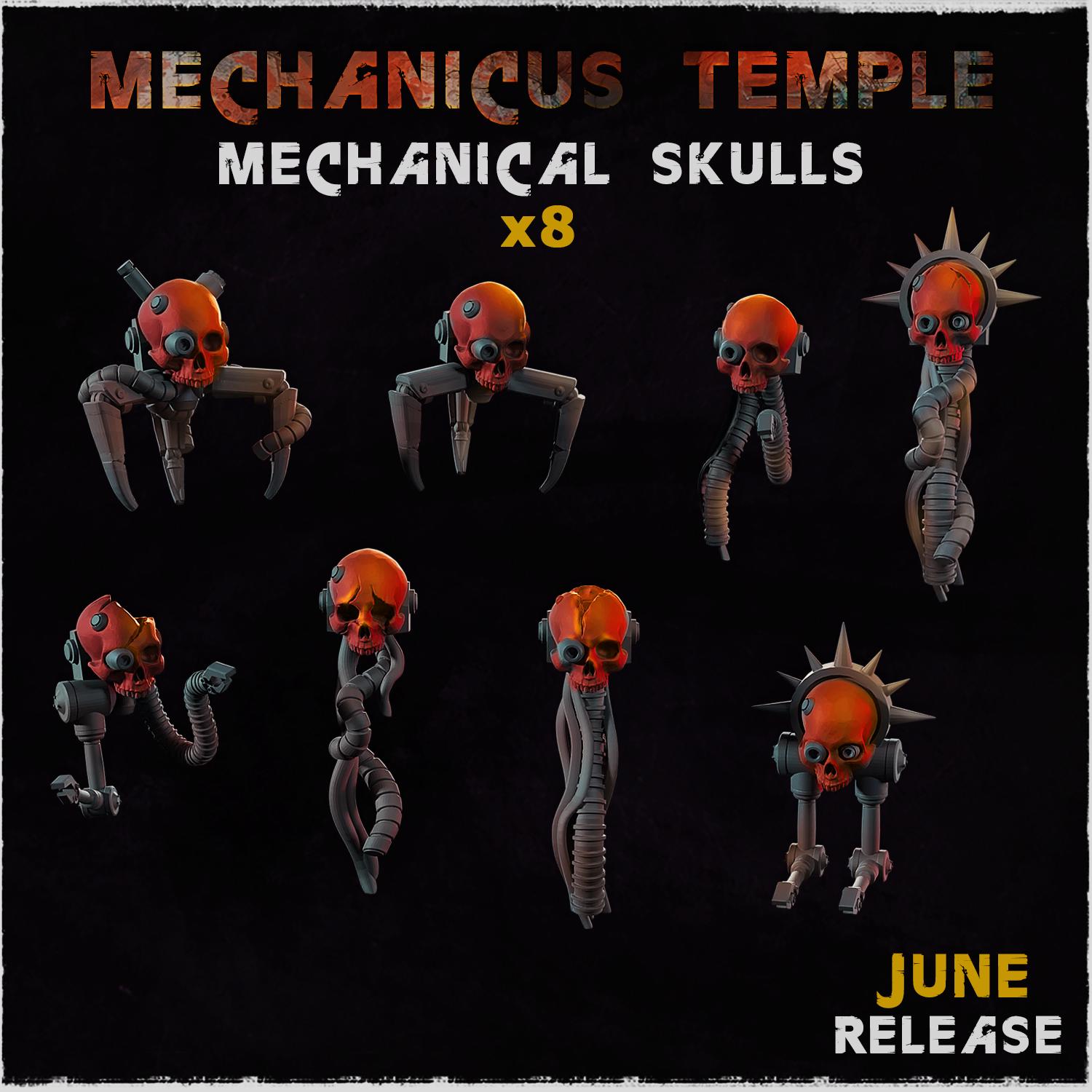 8x Mechanical Servo Skulls Basing Bits | Warhammer 40k Admech Adeptus ...