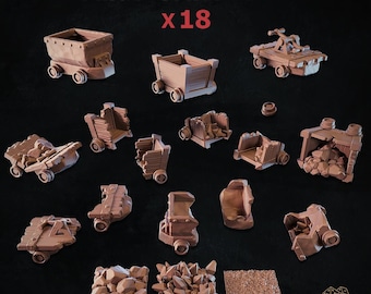 18x Gruvvagnsset (3D-utskrivet) - Zabavka Workshop | BASBITAR