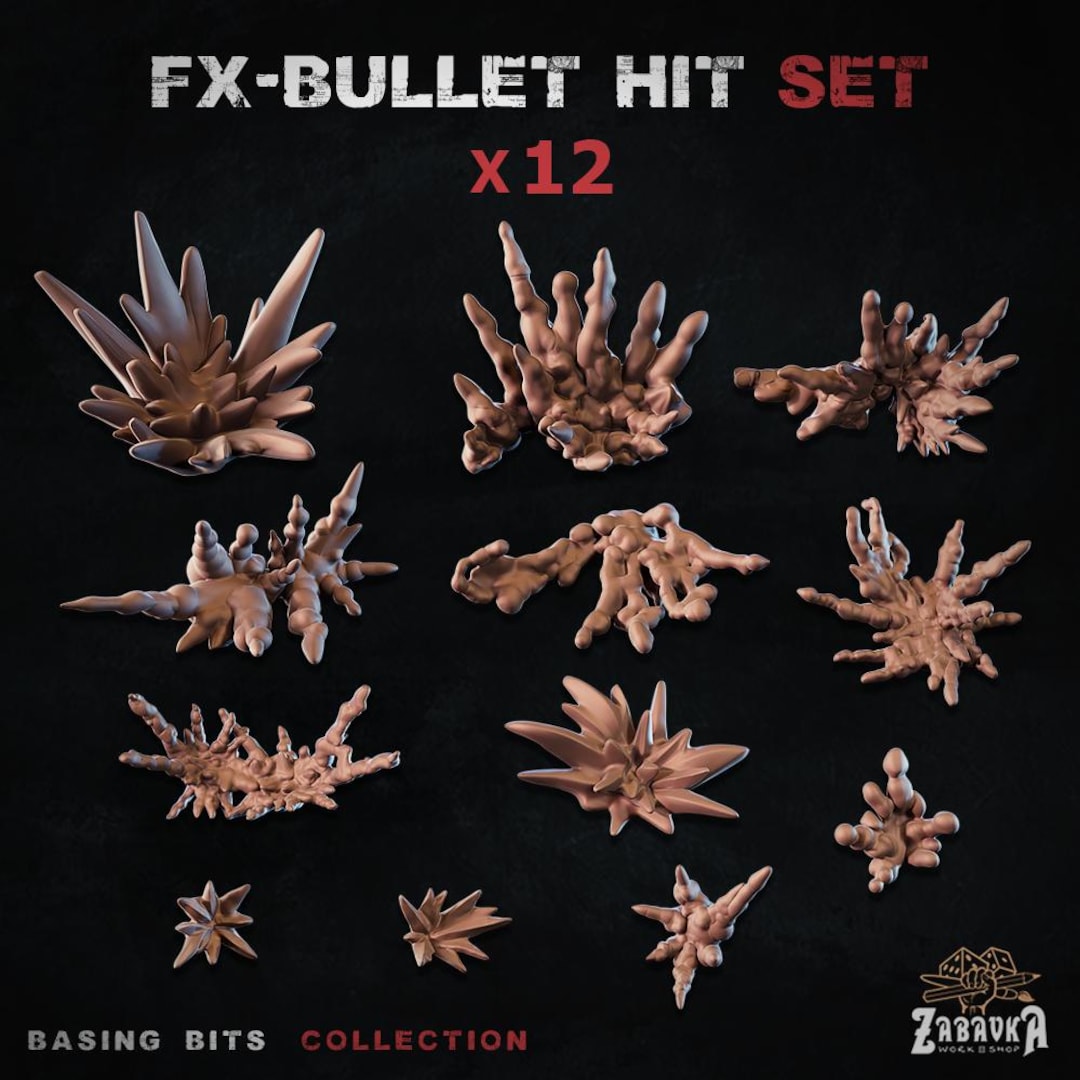 12x Fx-bullet Hit Set Basing Bits | Warhammer 40k Kill Team | Combat ...