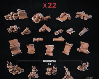 22x Scrolls Set (3D Printed) - Zabavka Workshop | BASING BITS