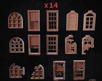 14x Fönsterset (3D-utskrivet) - Zabavka Workshop | BASISBITAR