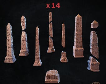 14x Egypt Obelisk Set (3D Printed) - Zabavka Workshop | BASING BITS