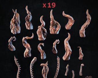 19x Mystiska Tentakler Set (3D-utskrivet) - Zabavka Workshop | BASING BITS