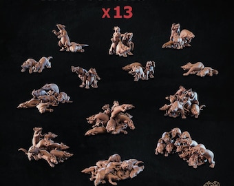 13x Rat Packs Set (3D Printed) - Zabavka Workshop | BASING BITS