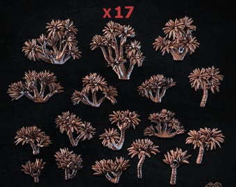 17x Yucca-växtset (3D-utskrivet) - Zabavka Workshop | BASING BITS
