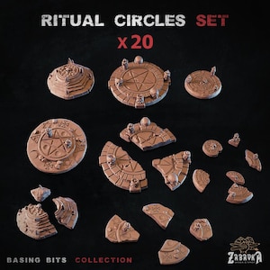 20x Rituella Cirklar Set (3D-utskrivet) - Zabavka Workshop | BASING BITS