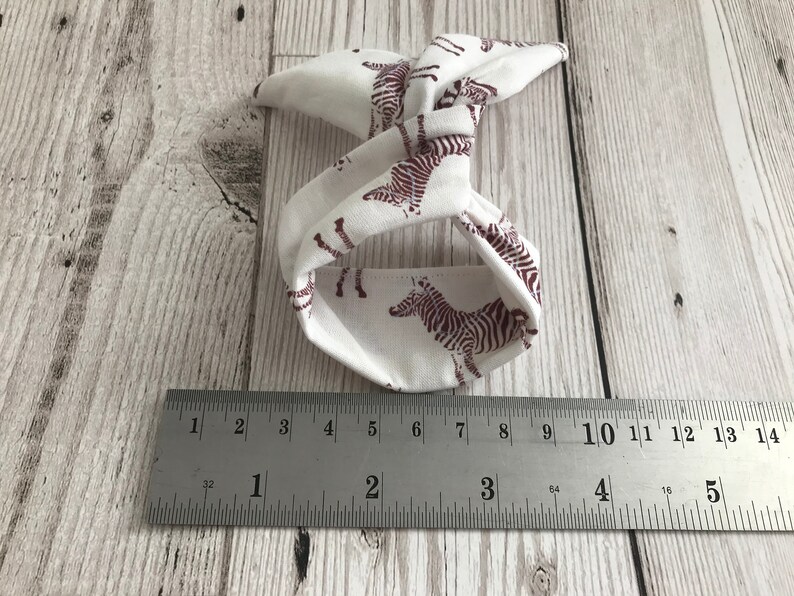 White zebra pattern Bendy bun tie wired hair wrap