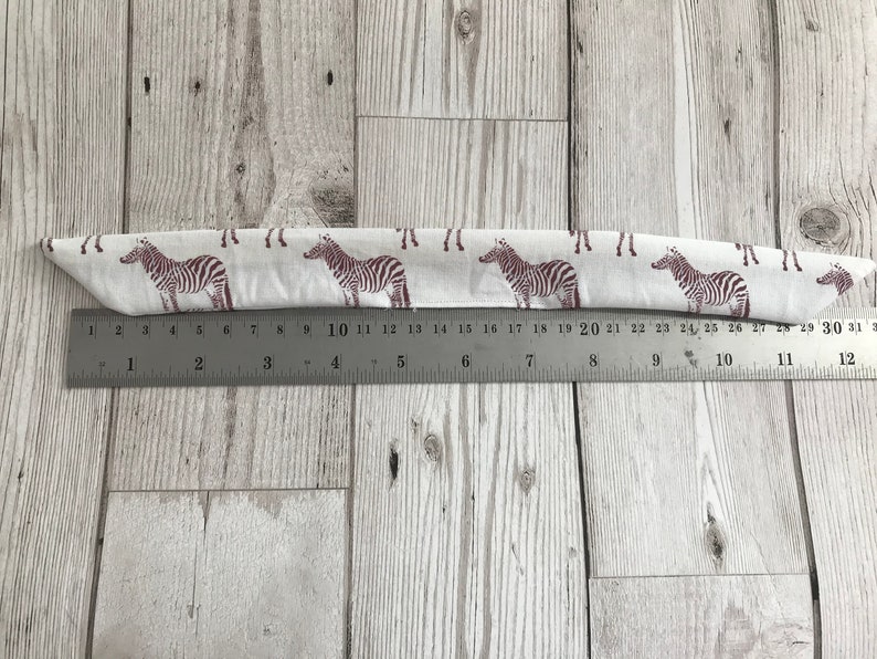 White zebra pattern Bendy bun tie wired hair wrap