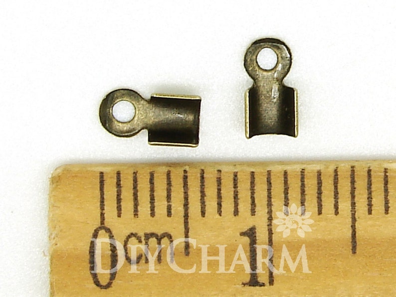 Bronze Tone Crimp End Caps Fold Over Closure 6x2mm 300pcs Etsy