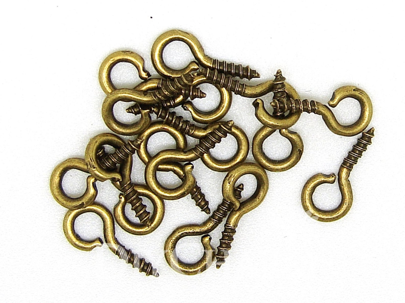 Bronze Tone Screw Eye Pins 18 Gauge Eye Hook Screws 8x4mm Etsy