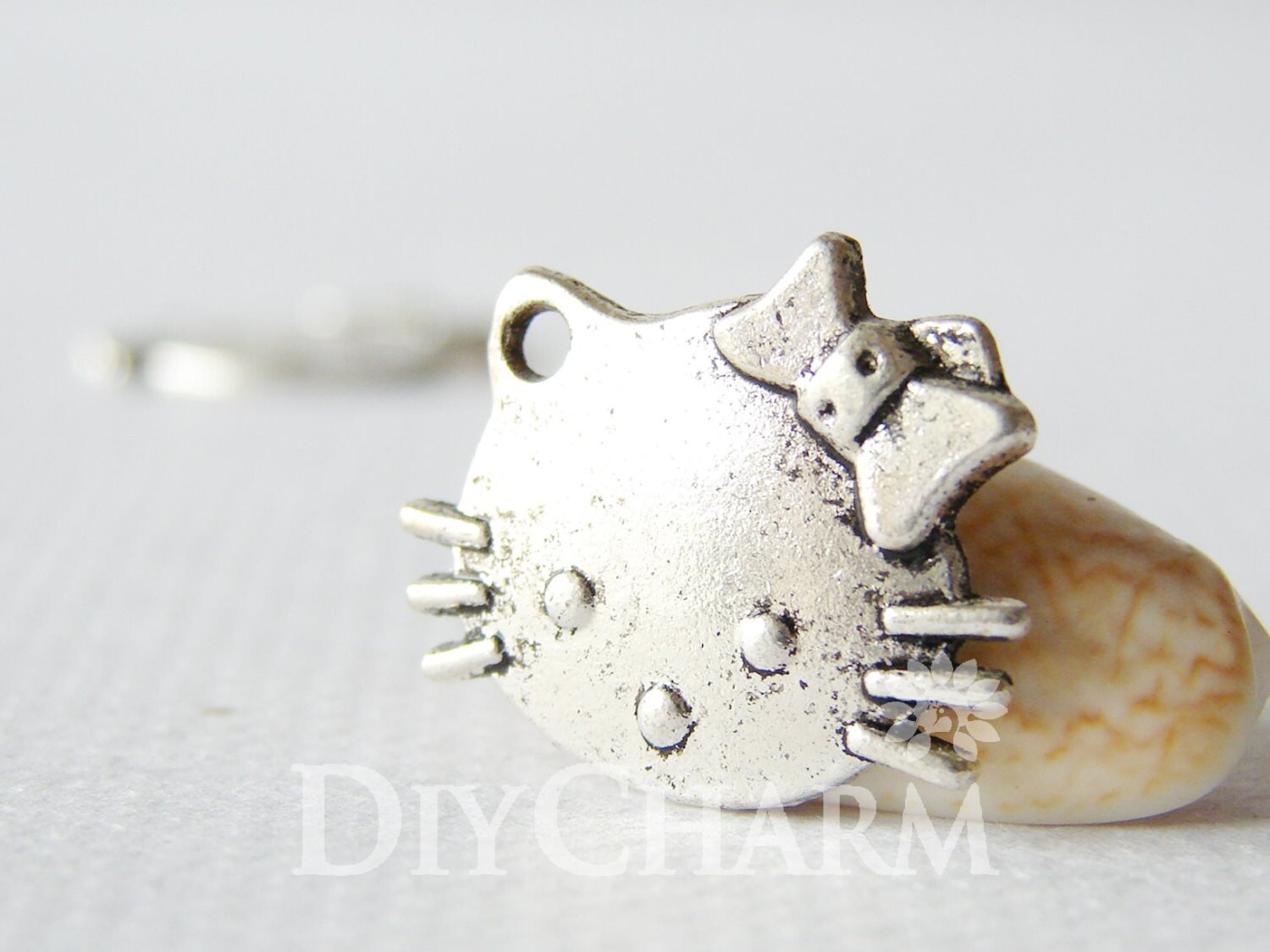 Hello Kitty Cat Charms Pendants in Silver Tone 21x17mm 10pcs Etsy UK